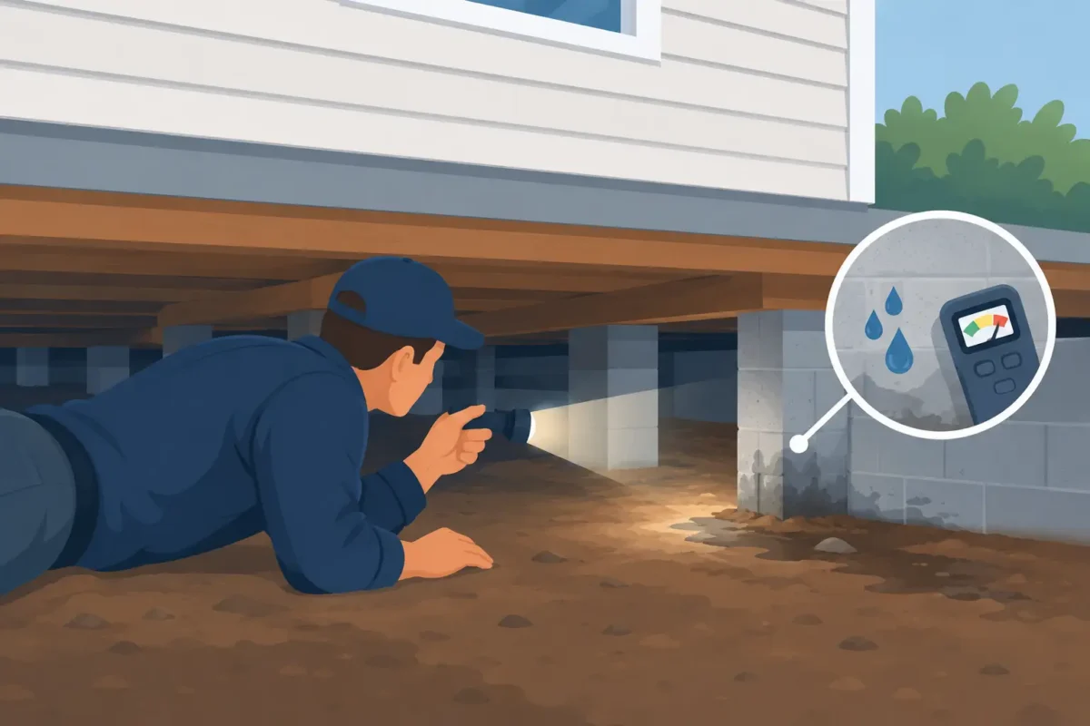 Crawl Space Moisture Inspection Before You Buy